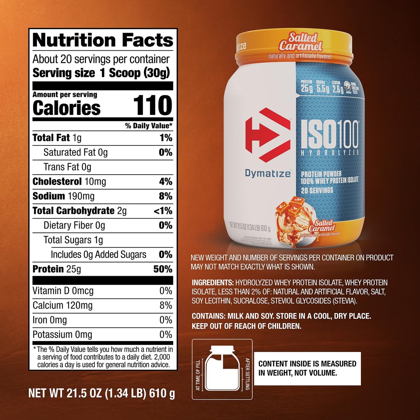 Dymatize ISO100 Isolate, Salted Caramel
