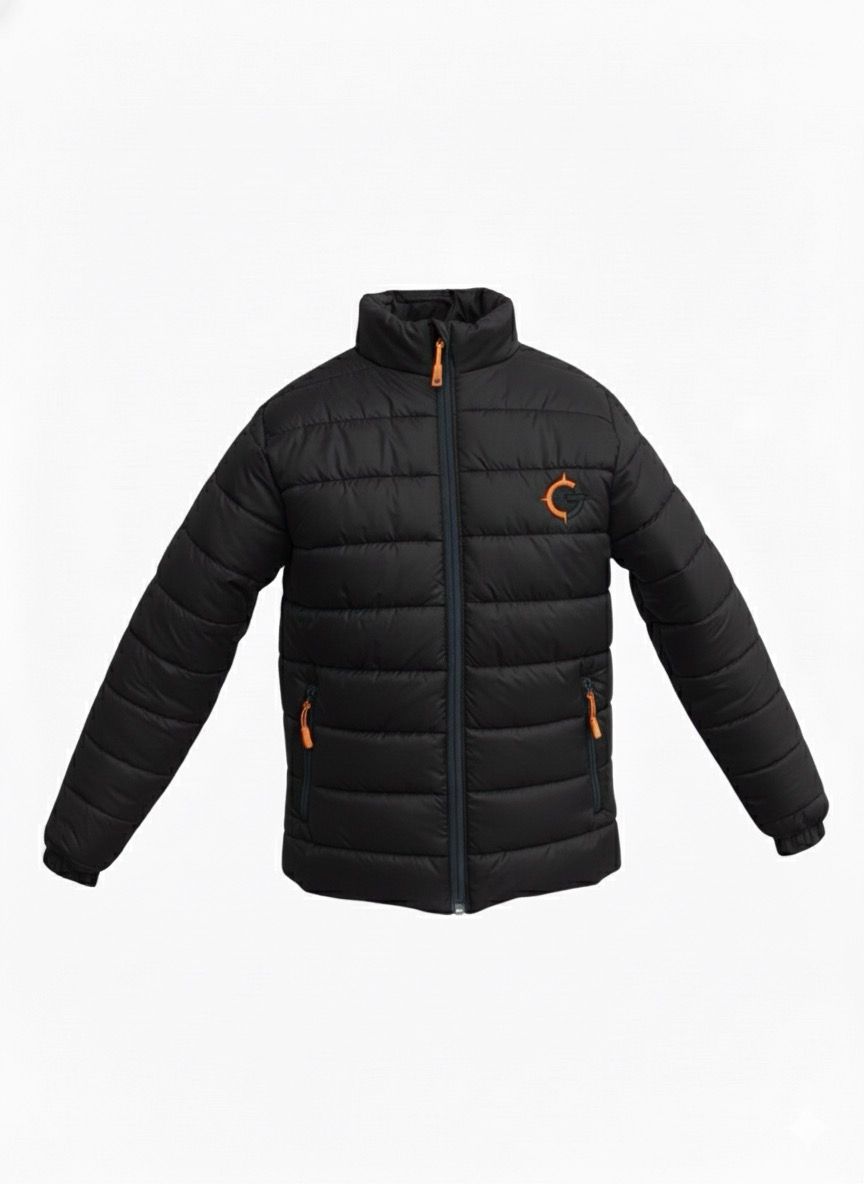 JET BLACK PUFFER JACKET