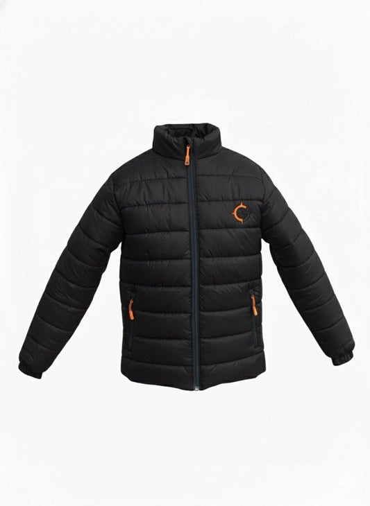 JET BLACK PUFFER JACKET