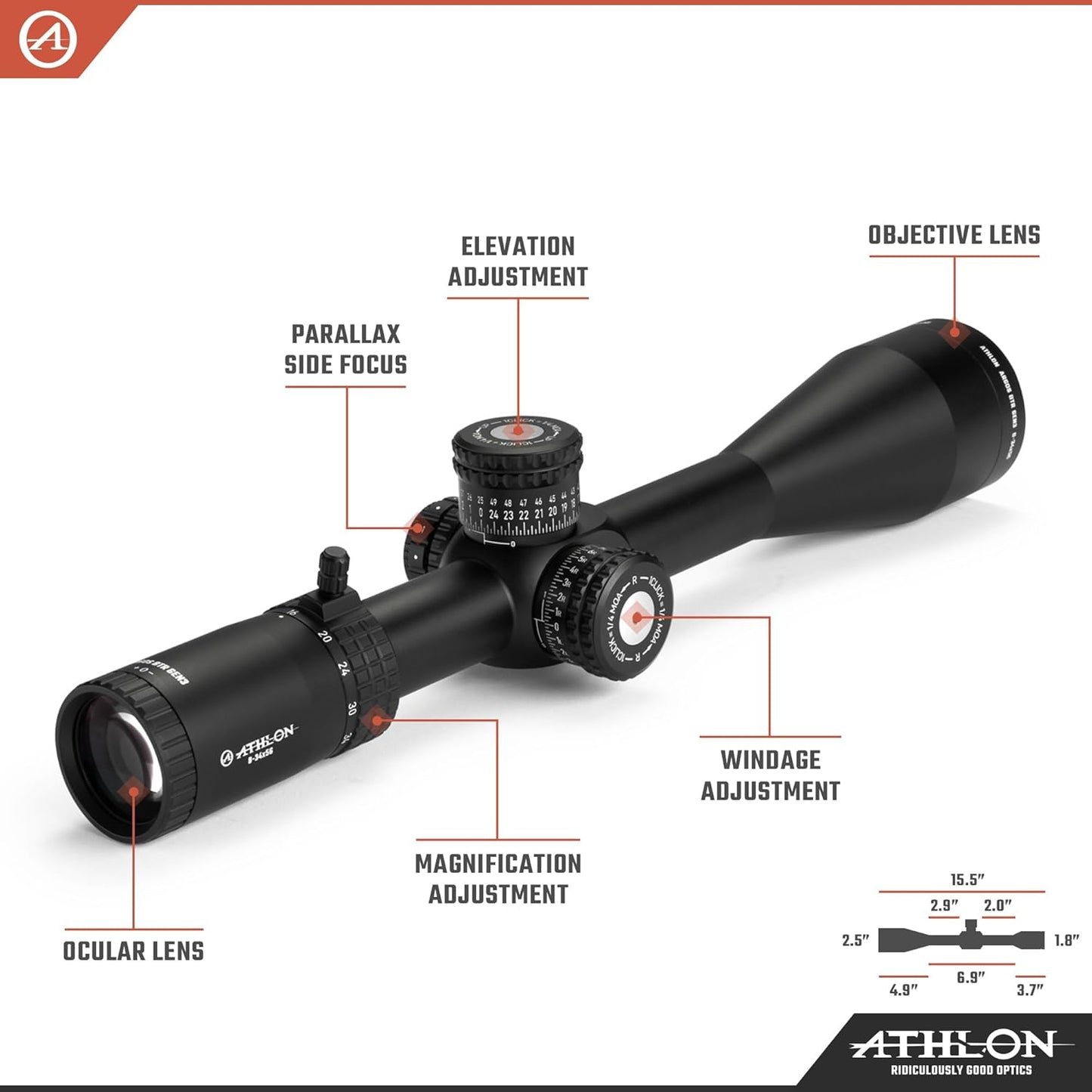 Athlon  Argos BTR GEN3 Riflescope 8-34x56 FFP