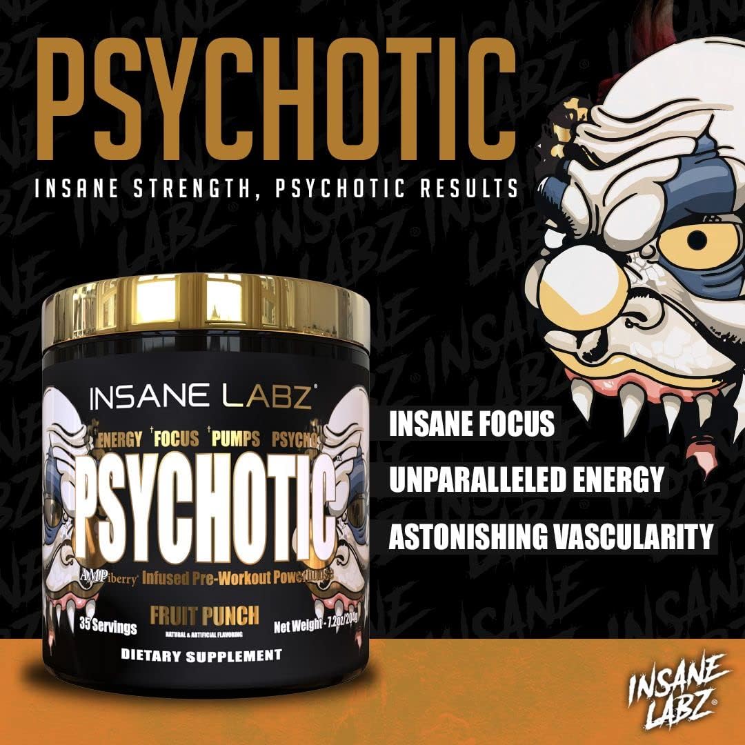 Insane Labs Psychotic Gold, High Stimulant Pre Workout