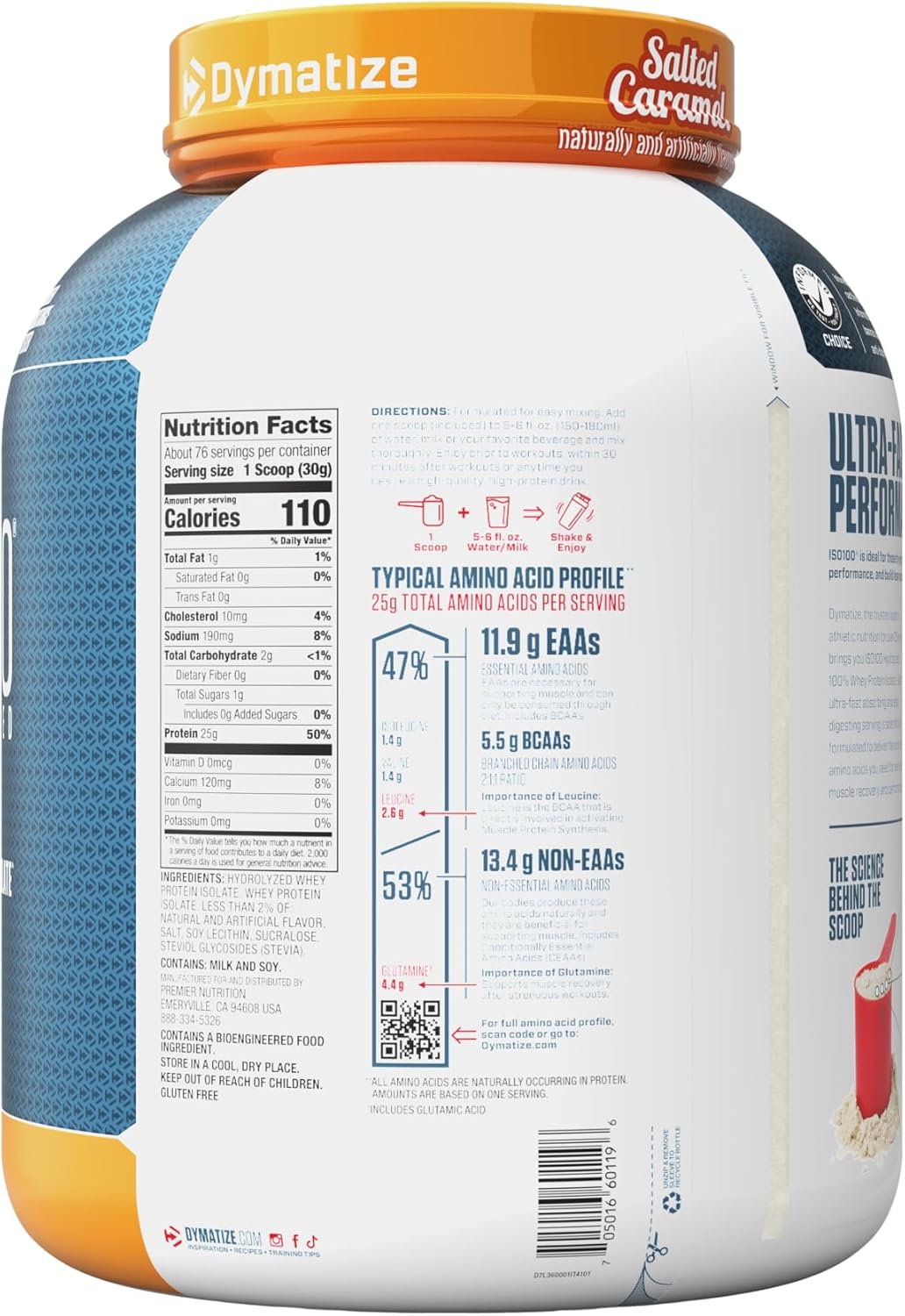 Dymatize ISO100 Isolate, Salted Caramel