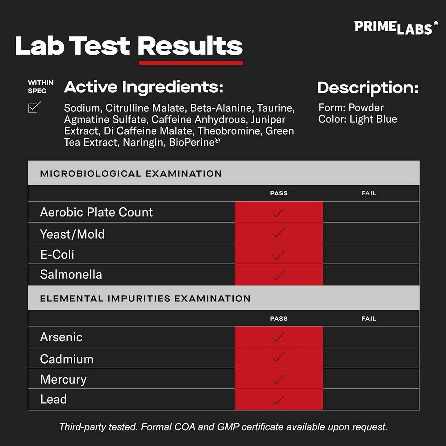 Prime Labs Pre Workout