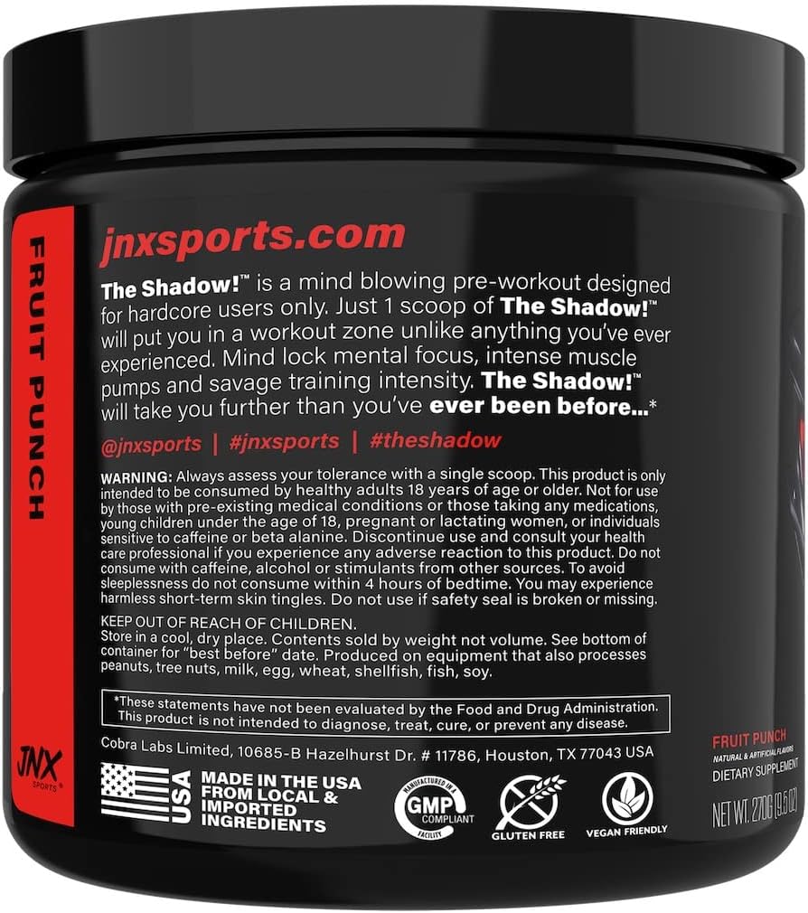 JNX SPORTS The Shadow Pre Workout