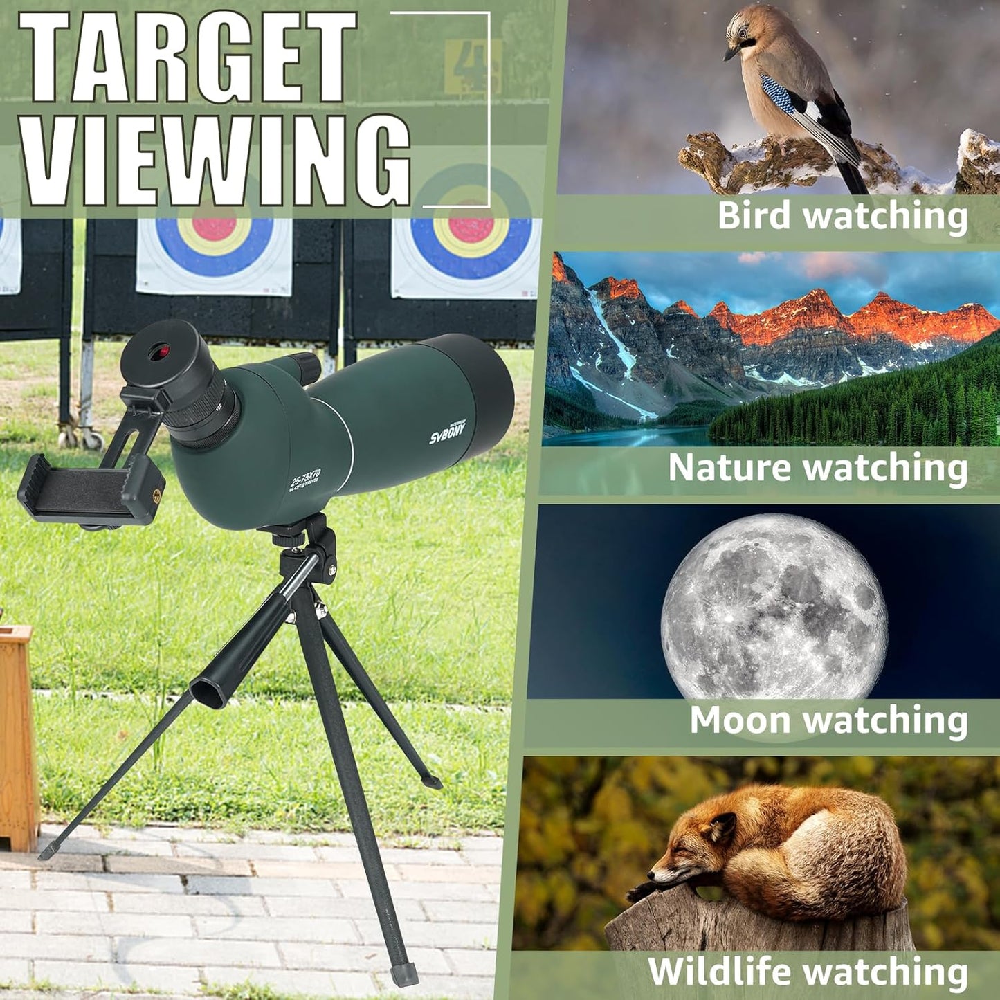 SVBONY SV28 25-75x70 S-SCOPE