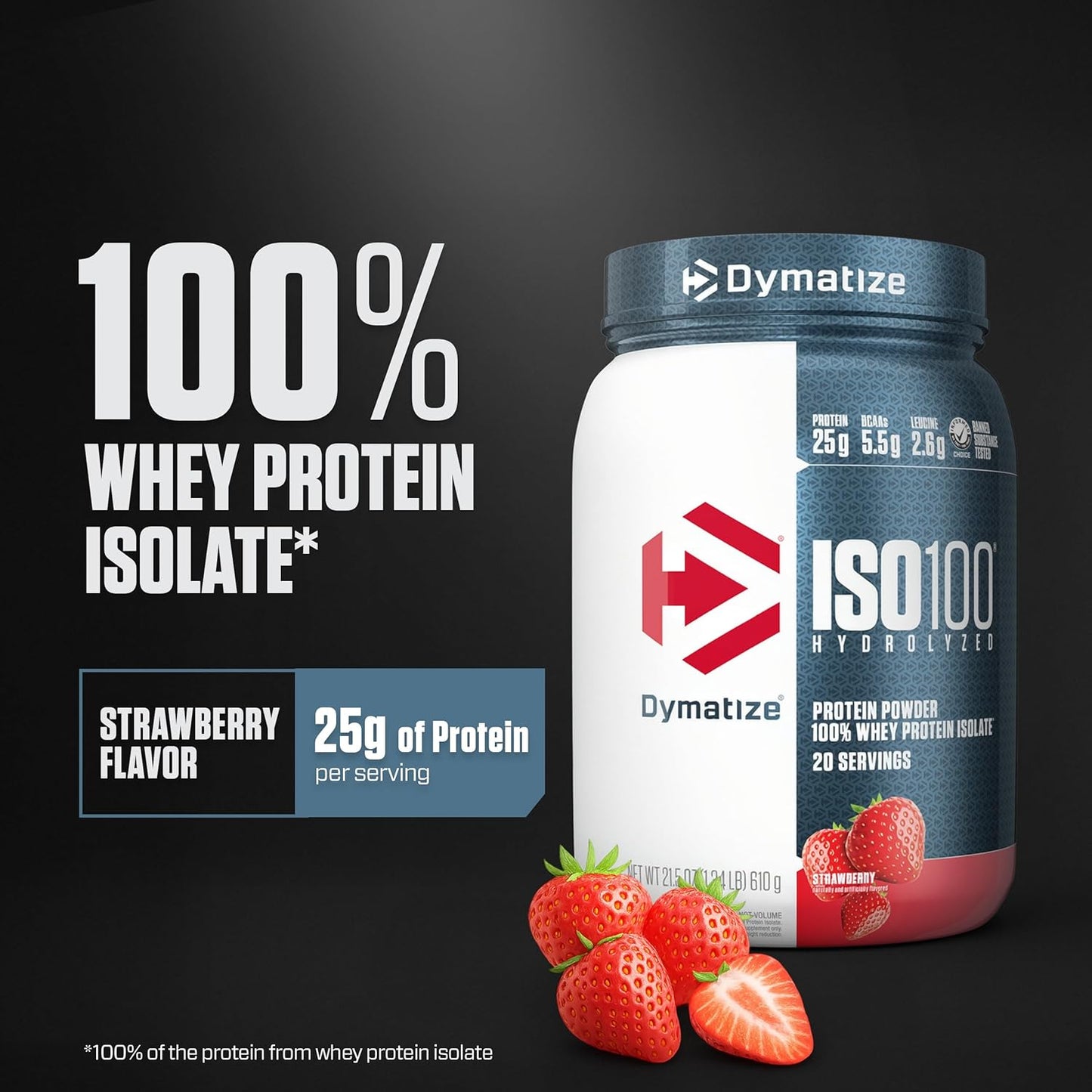 Dymatize ISO100 Isolate, Strawberry
