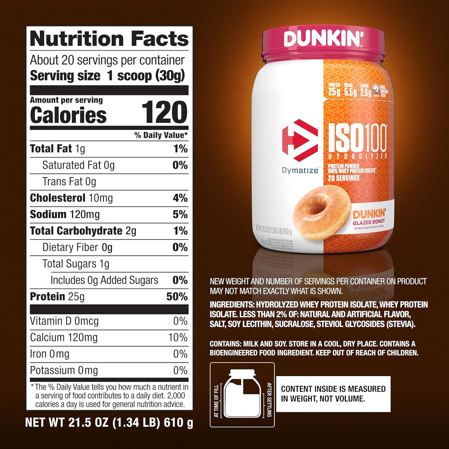 Dymatize x Dunkin' Glazed Donut ISO100
