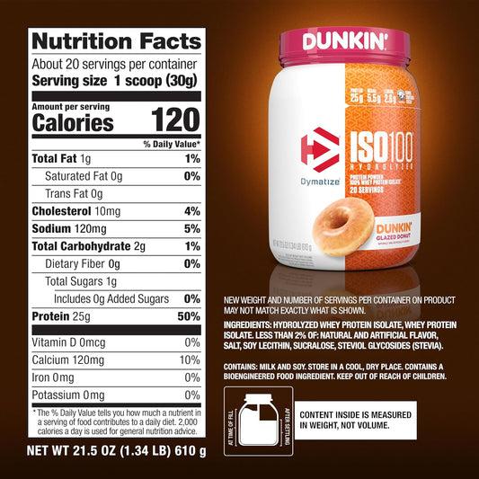 Dymatize x Dunkin' Glazed Donut ISO100