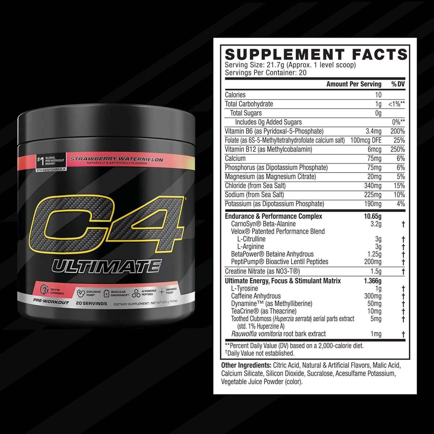 C4 Ultimate Pre Workout Powder extra