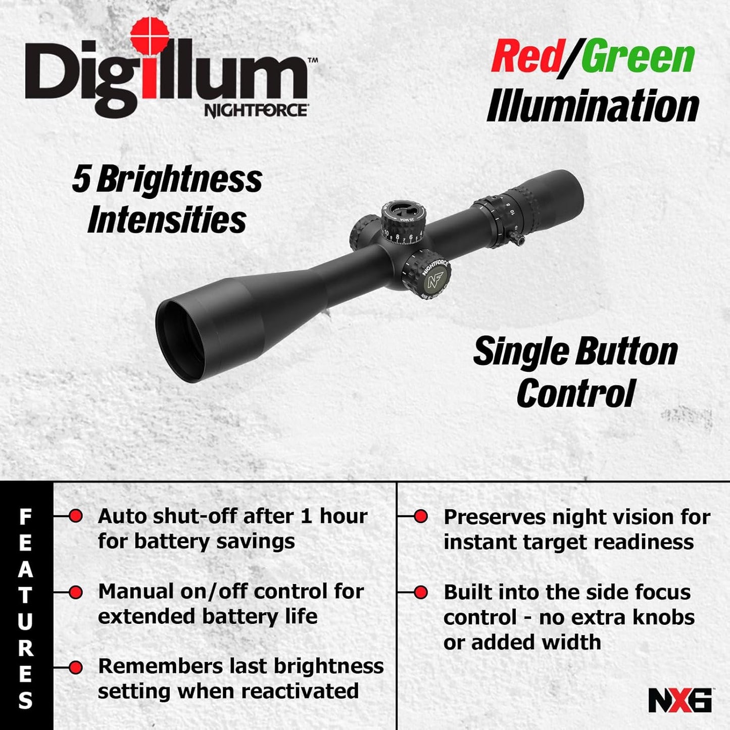 Nightforce NX6 6-36x56mm F1 Riflescope FFP