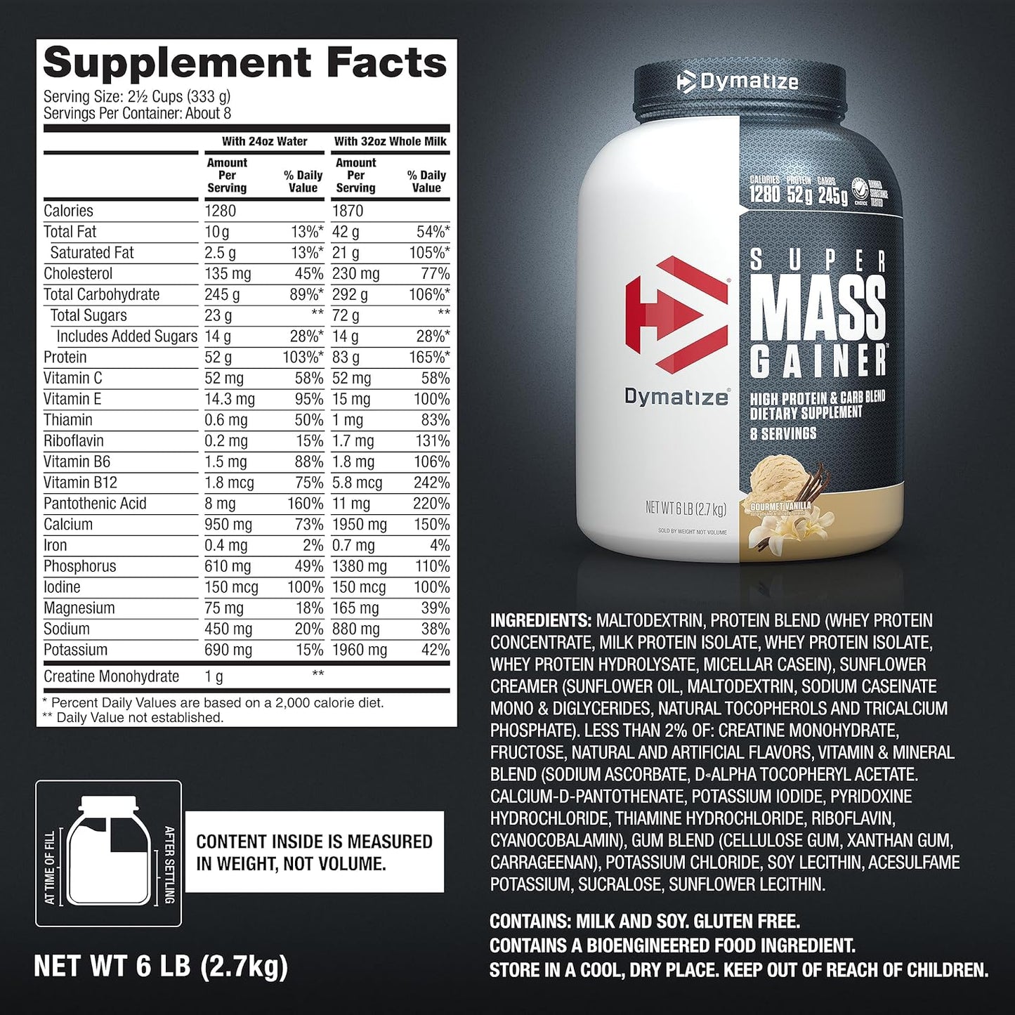Dymatize Super Mass Gainer Gourmet Vanilla