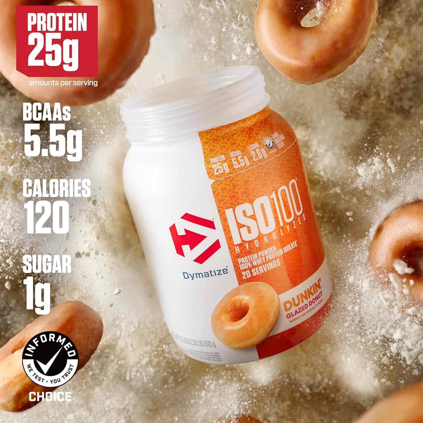 Dymatize x Dunkin' Glazed Donut ISO100