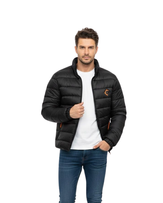 JET BLACK PUFFER JACKET