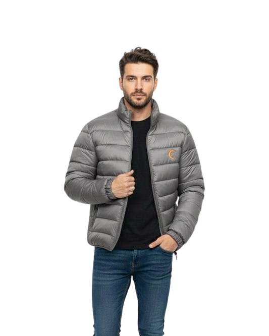 STONE GREY PUFFER JACKET