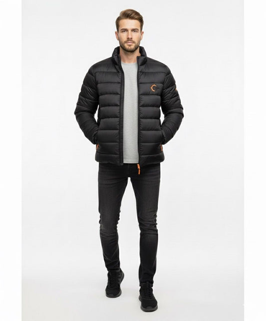 JET BLACK PUFFER JACKET