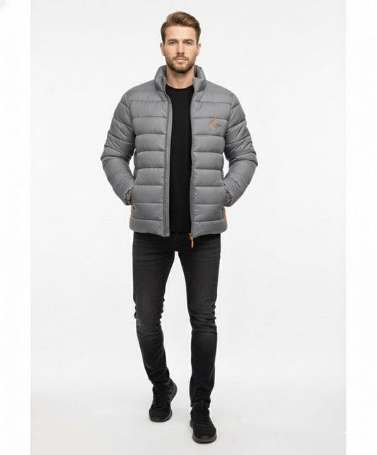 STONE GREY PUFFER JACKET